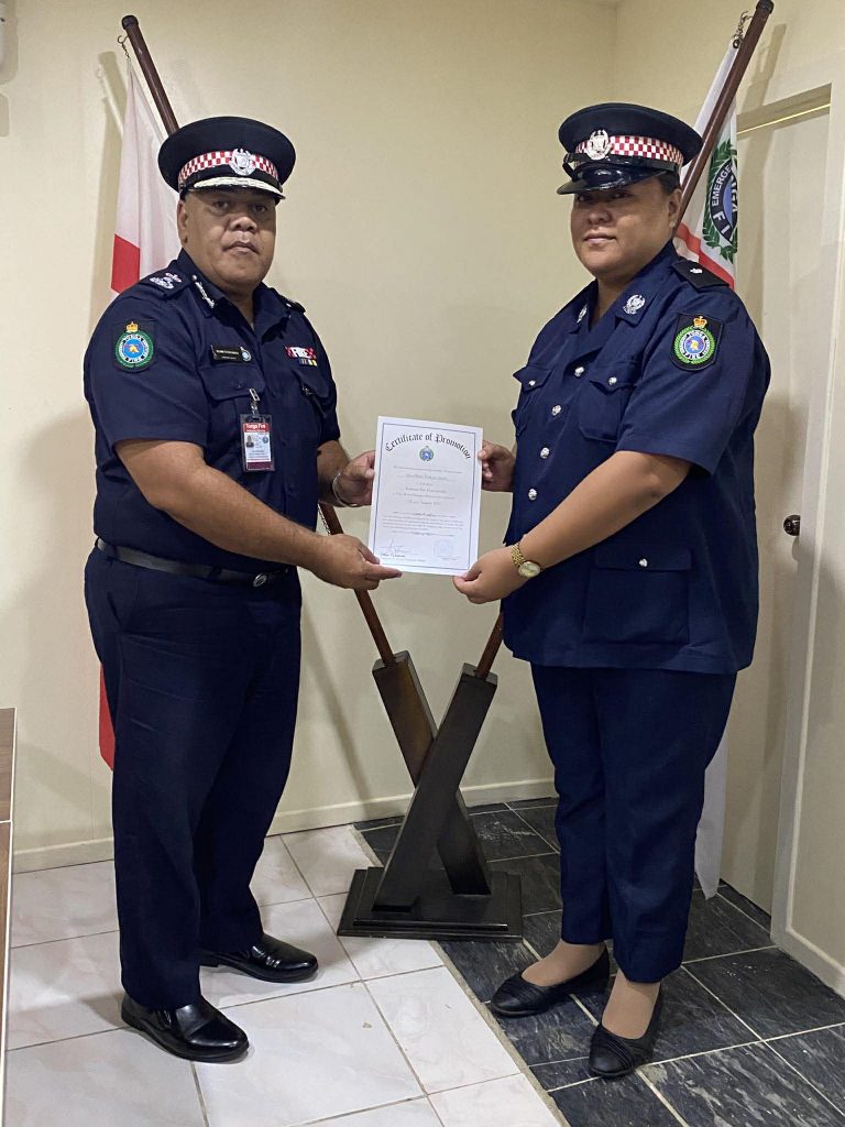 Staff Promotions - Tonga Fire & Emergency Services